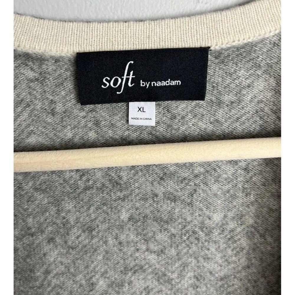 Soft by Naadam Herringbone Cashmere Long Cardigan Size XL Women’s - Picture 3 of 6
